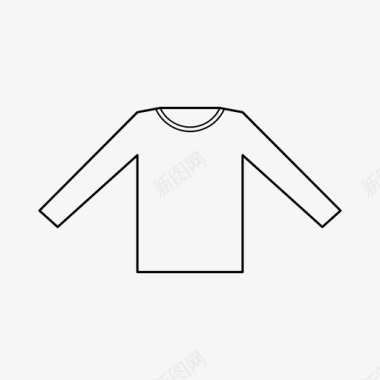 运动衫衣服长袖图标图标