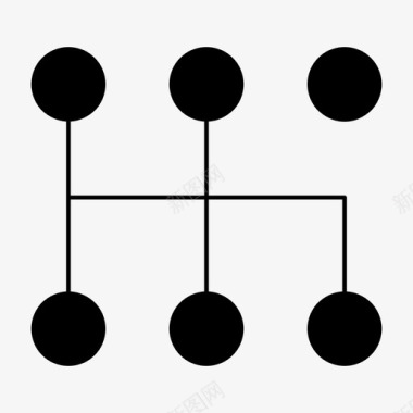 网络节点电线图标图标