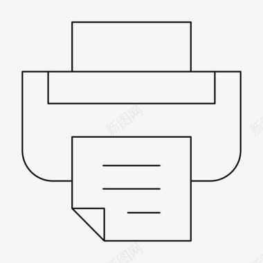 书本纸张打印机设备办公室图标图标