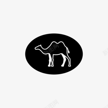 巴西旅游骆驼动物标志图标图标