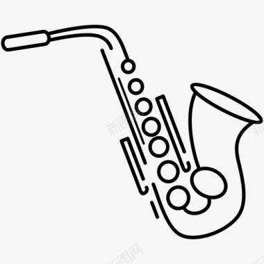 乐器标识萨克斯管喇叭乐器图标图标