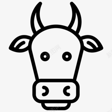 牛动物中国图标图标