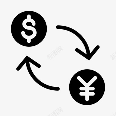 美元兑日元货币金融业务填充图标图标