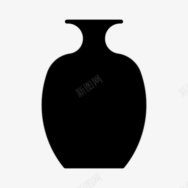 花瓶陶瓷罐子图标图标