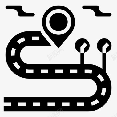 海德堡路线图图标图标
