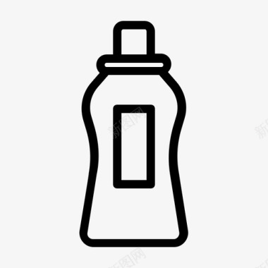 不可漂白漂白剂瓶子清洁剂图标图标