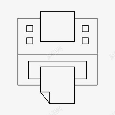 书本纸张打印机设备办公室图标图标