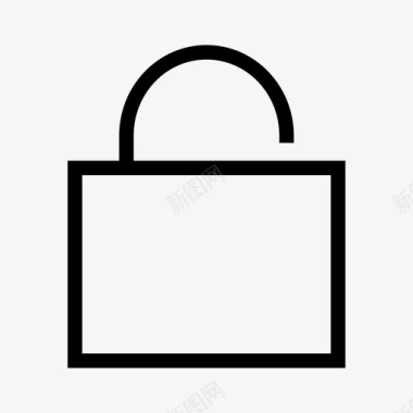 单线密码锁定安全图标图标