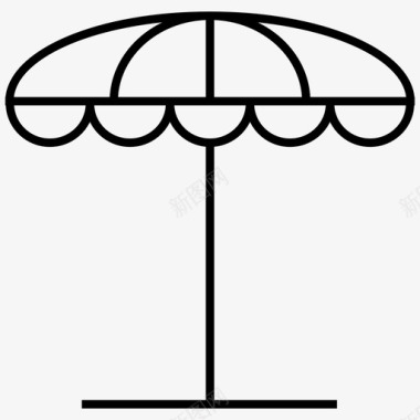 旅游雨伞旅游利器图标图标