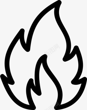 火焰图标火焰燃烧热图标图标