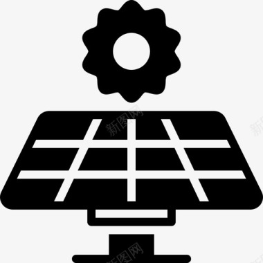 太阳能板太阳能板电力能源图标图标