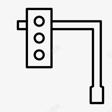 交通道路锥交通灯导航灯道路图标图标