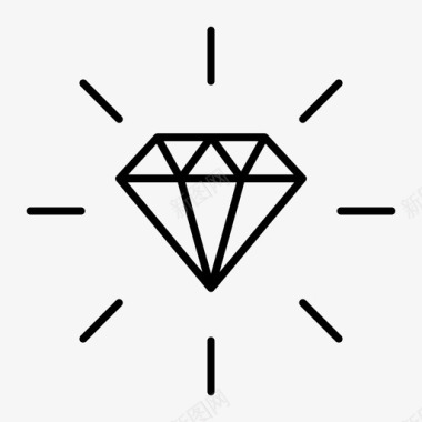 钻石宝石奢华图标图标