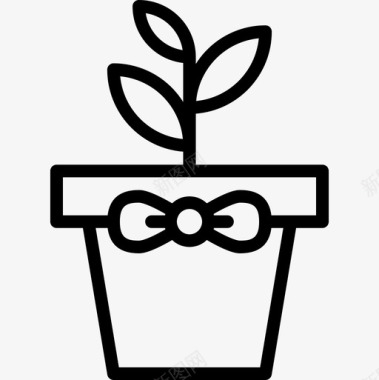 植物礼物17轮廓图标图标