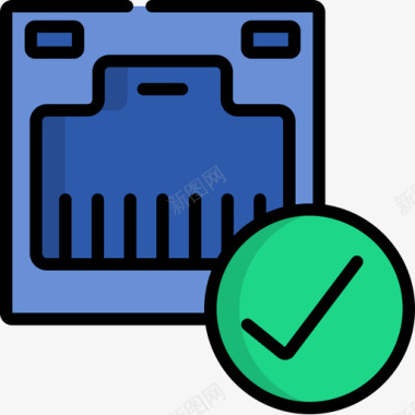 以太以太网硬件23线性颜色图标图标