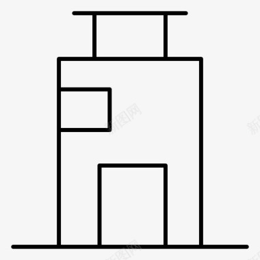 城市建筑物公寓大楼建筑物图标图标