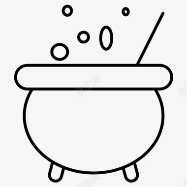 日月系列烹饪烹饪锅万圣节图标图标