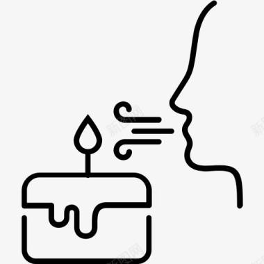吹蛋糕吹蛋糕蜡烛节日图标图标