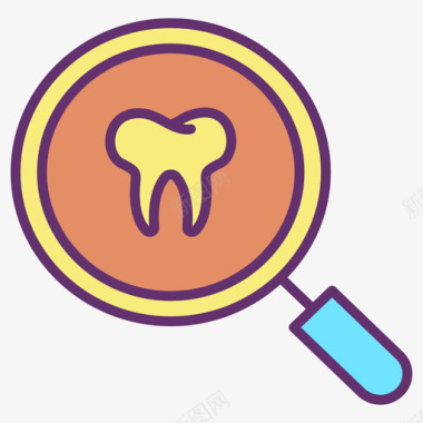 护理护肤品牙科护理牙科40线性颜色图标图标