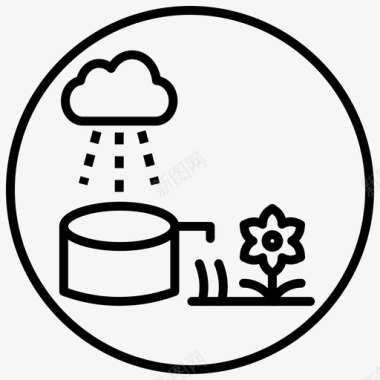 节约展板雨水收集再利用节约用水图标图标