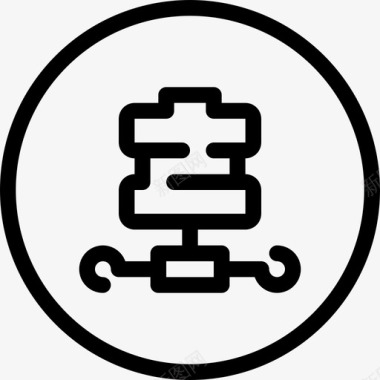 服务器数据库和web服务器存储技术图标图标