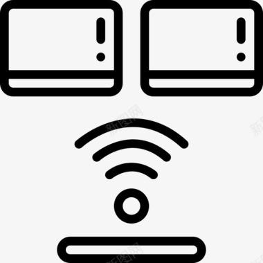 局域网网卡局域网技术65线性图标图标