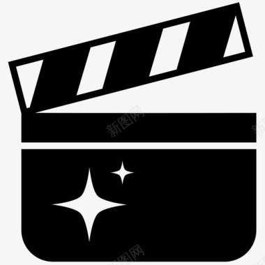 矢量电影放映机电影院票房隔板图标图标