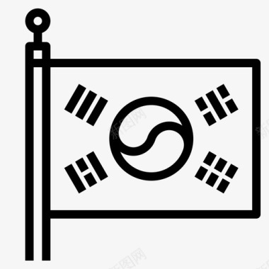 韩国韩国国家国旗图标图标