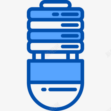 扛灯泡灯泡能源生态学4蓝色图标图标