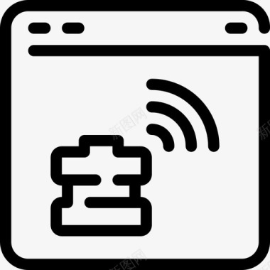 服务器网络服务器和数据库存储技术图标图标