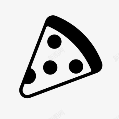披萨片吃食物图标图标