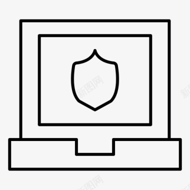 笔记本电脑安全防护图标图标