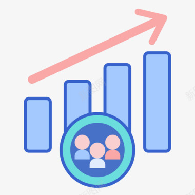 成长记录册社会成长影响力营销2线性色彩图标图标