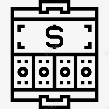 包袱腐败分子线性图标图标