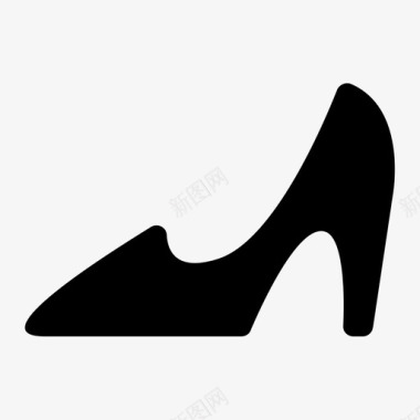 高跟鞋美女时尚图标图标