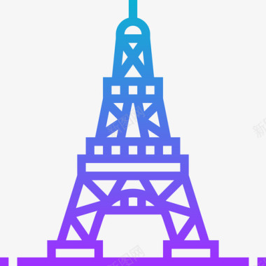 铁塔埃菲尔铁塔法国符号3坡度图标图标