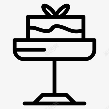 托盘生日蛋糕图标图标