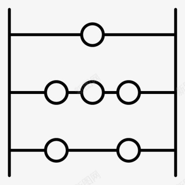 算盘矢量图算盘数学科学图标图标