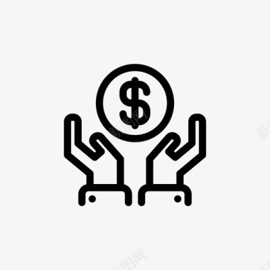 美元小图标得到钱硬币美元图标图标