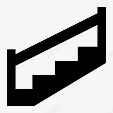 室内楼梯内部楼梯栏杆楼梯图标图标