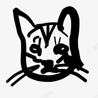 猫脸头小猫图标图标