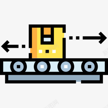 流线输送机物流线线颜色图标图标