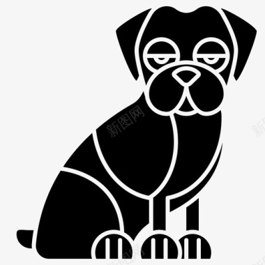 狗品种犬类图标图标