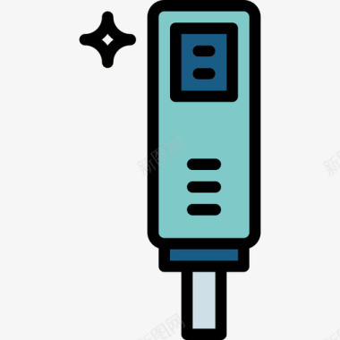 妊娠试验药物2线性颜色图标图标