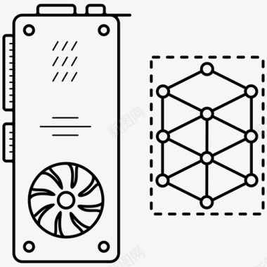 水墨渲染图片素材gpu渲染显卡硬件图标图标