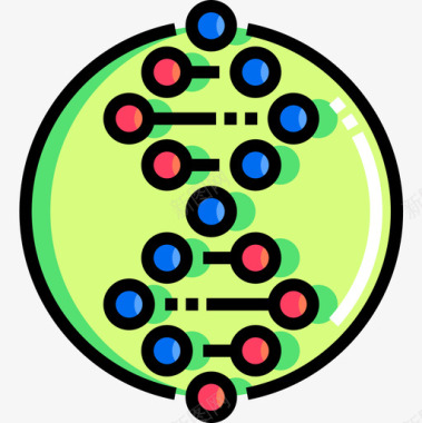 DNADna生物工程7线性颜色图标图标