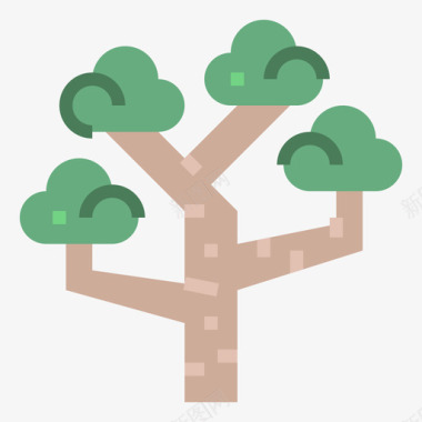 桉树树4平坦图标图标
