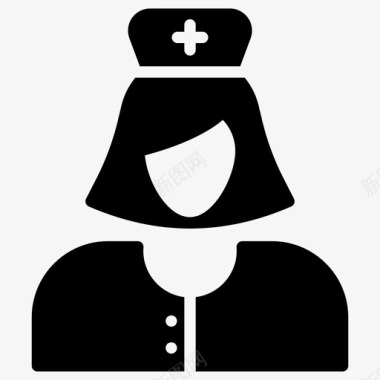 女护士医院护士头像女护士医疗助理图标图标