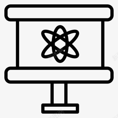 qq空间原子板科学图标图标