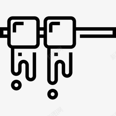 棉花丛棉花糖甜糖2直线型图标图标